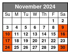 Junie B Toothless Wonder November Schedule