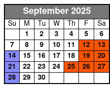 The Circuit Playhouse September Schedule