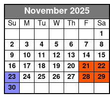 The Circuit Playhouse November Schedule