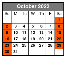 Memphis Bike Tour October Schedule