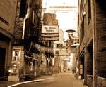 Old photo of Printer's Alley Old photo of Printer's Alley