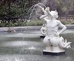 Forsyth Park in Savannah, GA. statues Forsyth Park in Savannah, GA. statues