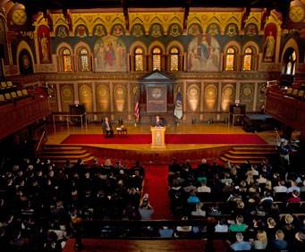 Georgetown University in Washington, DC, auditorium