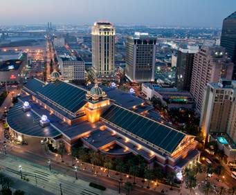Aerial view of the casino