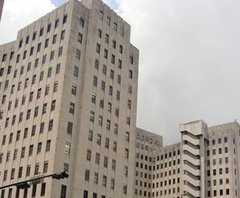 The hospital building