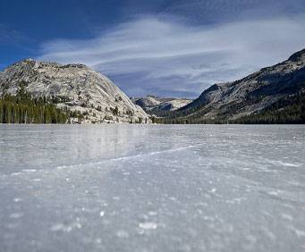 Tenaya Lake iced over