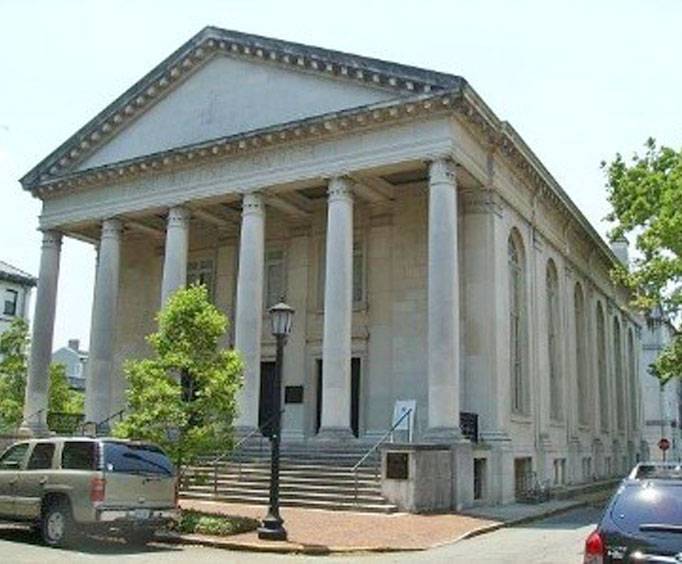 Outside of the church