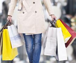 carrying shopping bags