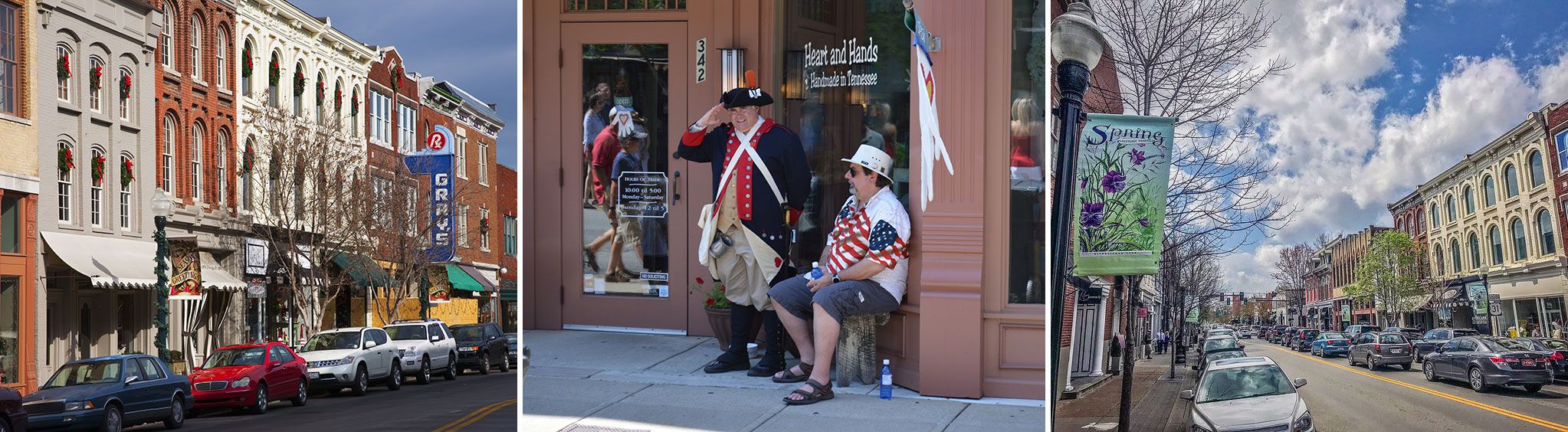 Historic Main Street in Franklin near Nashville