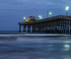 The fishing pier at night