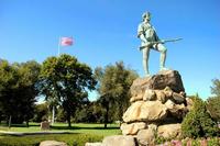 Famous statue of Revolutionary War minuteman, Lexington