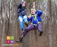 Side By Side Zipping at Aerial Adventure Park at Nashville West
