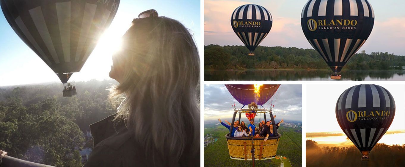 Orlando Balloon Ride at Sunrise Collage