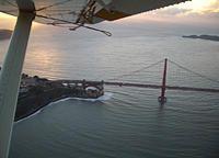 See the Golden Gate Bridge on a evening seaplane tour