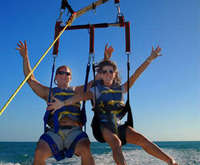 View of the Keys with Single Parasailing in Key West