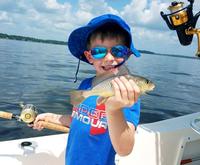Small Child on the All Day St Johns River Fishing Trip Near Daytona