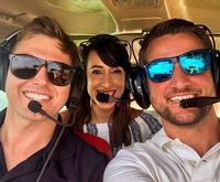 Three Friends on a Clearwater Helicopter Tour