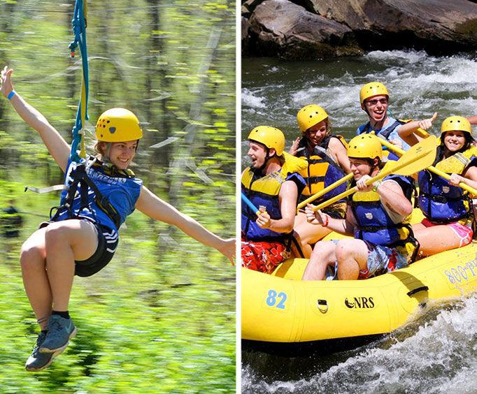Pigeon River Whitewater Rafting & Zipline Combo