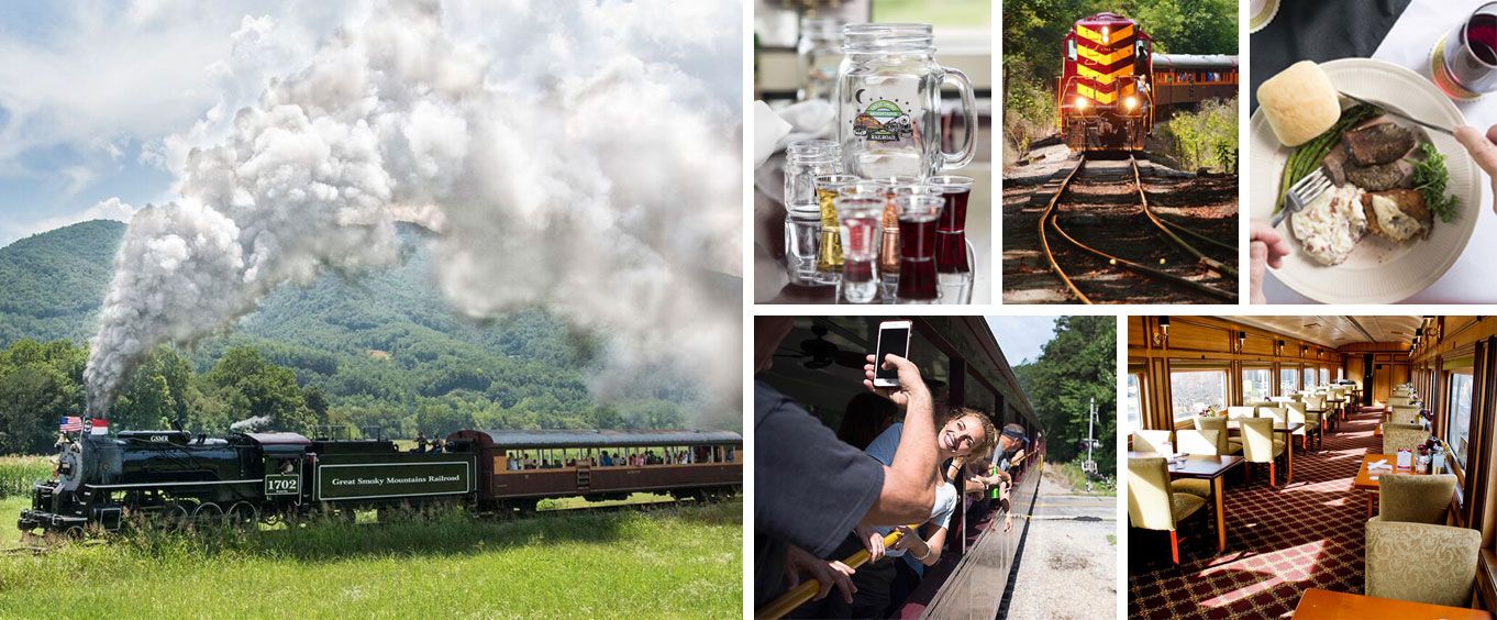 Great Smoky Mountains Railroad Tours Collage