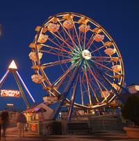 Enjoy festive activities on the Kemah Boardwalk.