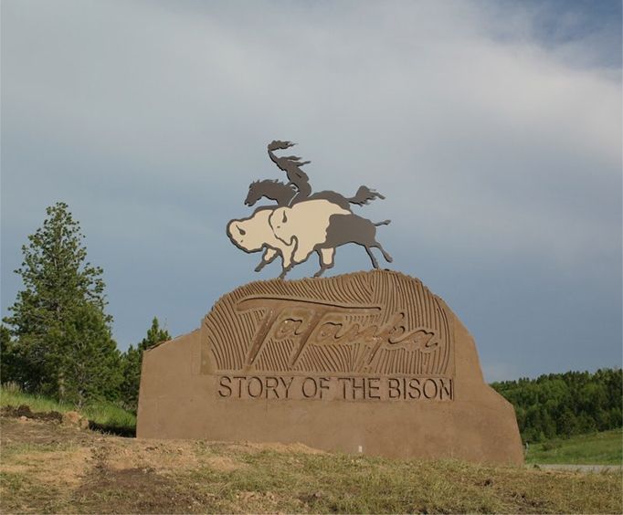 Sign for Tatanka Story of the Bison