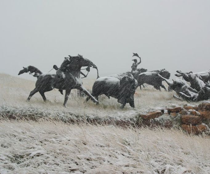 Statue at Tatanka Story of the Bison