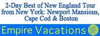2-Day Best of New England Tour from New York: Newport Mansions, Cape Cod and Boston