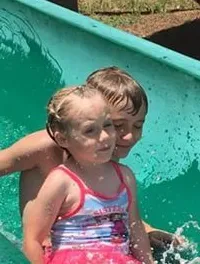 On a Slide at Dollywood's Splash Country Waterpark
