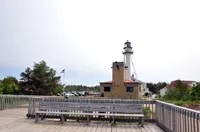 Boardwalk on the Great Lakes Shipwreck Museum and Whitefish Point Light Station