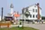 Outside of the Great Lakes Shipwreck Museum and Whitefish Point Light Station