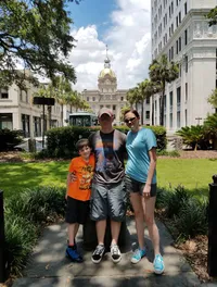 Family at the Savannah Civil War Walking Tour