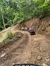 A group of people enjoying an outdoor adventure on all-terrain vehicles along a rugged, forested path.