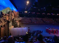 Wagon Entering Dolly Parton's Stampede Dinner Show Pigeon Forge