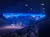 Audience members watch a live performance with characters in a snow-covered mountainous set design.