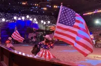 Flags at Dolly Parton's Stampede Dinner Show Pigeon Forge