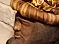 This image shows a nativity scene with figures depicting the biblical story of the birth of Jesus, with the Magi presenting gifts.