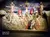 The image depicts a dramatic representation of the crucifixion scene with several figures in historical attire surrounding three crosses on a rocky backdrop.