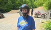 A person wearing a helmet and a blue