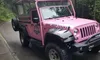 Pink Jeep with Newfound Gap Smoky Mountains Pink Jeep Tour