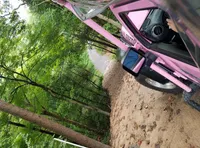 On the Newfound Gap Smoky Mountains Pink Jeep Tour
