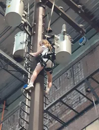 Climbing at Fritz's Adventure