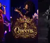 The image showcases three soulful singers with the central text Queens of Soul in a decorative golden font