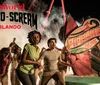 The image is a promotional advertisement featuring two people in horror makeup representing zombies or ghouls for the SeaWorld Howl-O-Scream event in Orlando running select nights from September 8 to October 31 2023