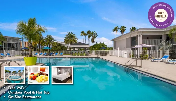 Outdoor Pool at Clarion Inn  Suites Across From Universal Orlando Resort