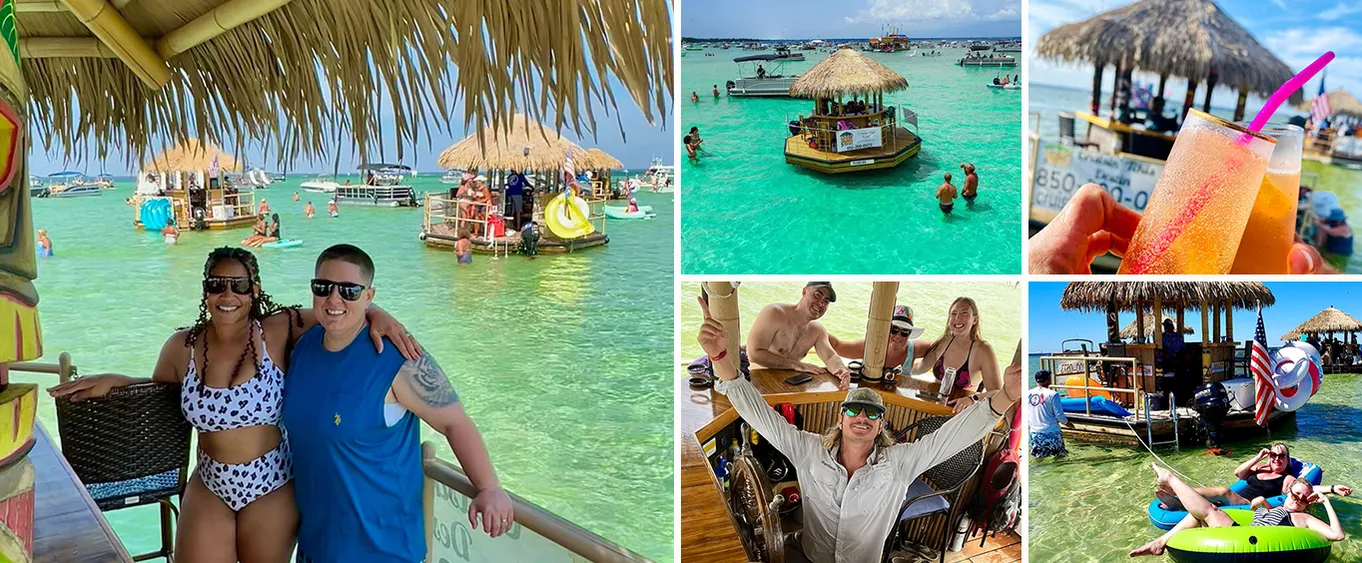 3-Hour Crab Island Tiki Boat Adventure 