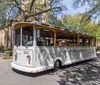 Savannah Experience Sightseeing Bus Tour of the Historic and Victorian Districts Outside a Church