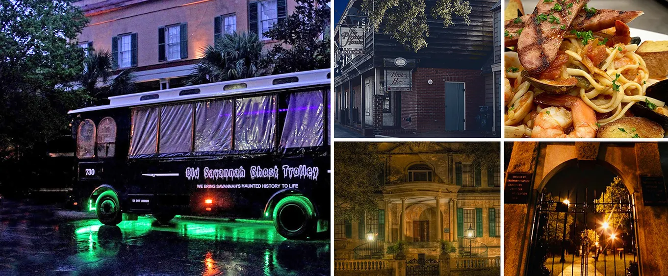 Ghost Trolley Tour with Pirates House Tour & Dinner