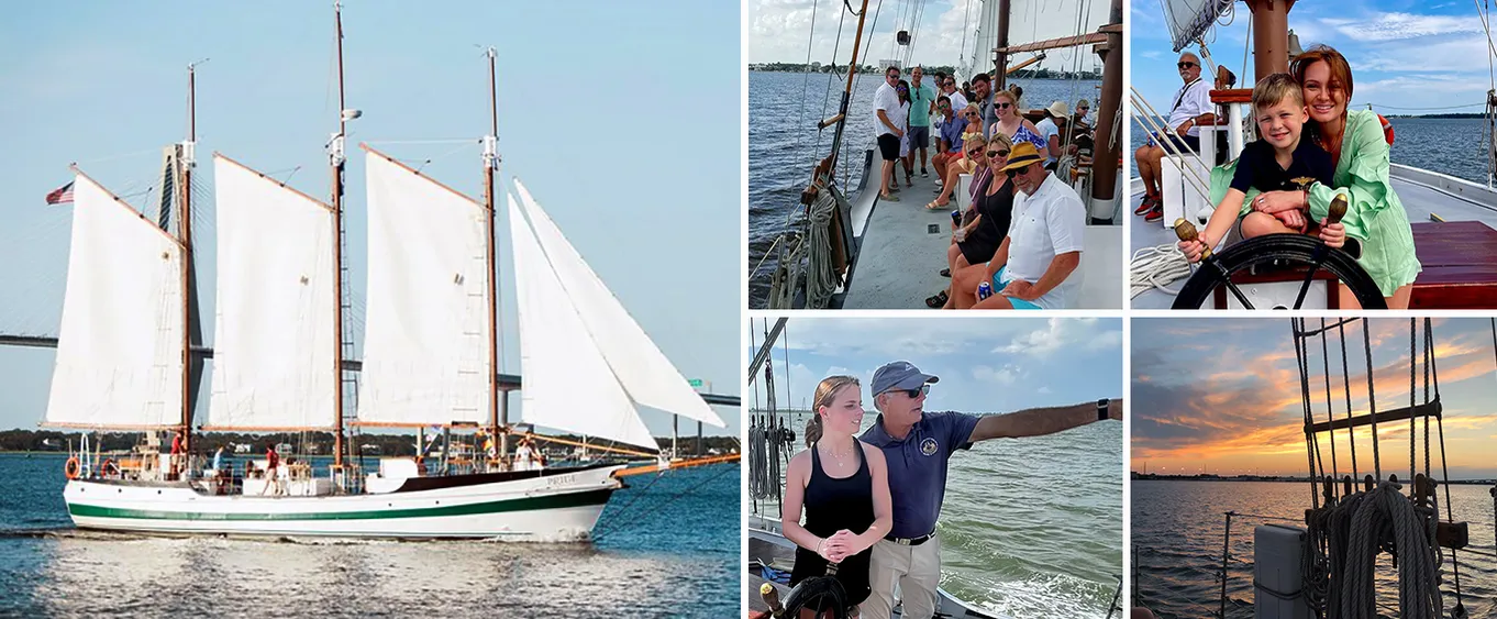 Afternoon Schooner Sightseeing Dolphin Cruise on Charleston Harbor