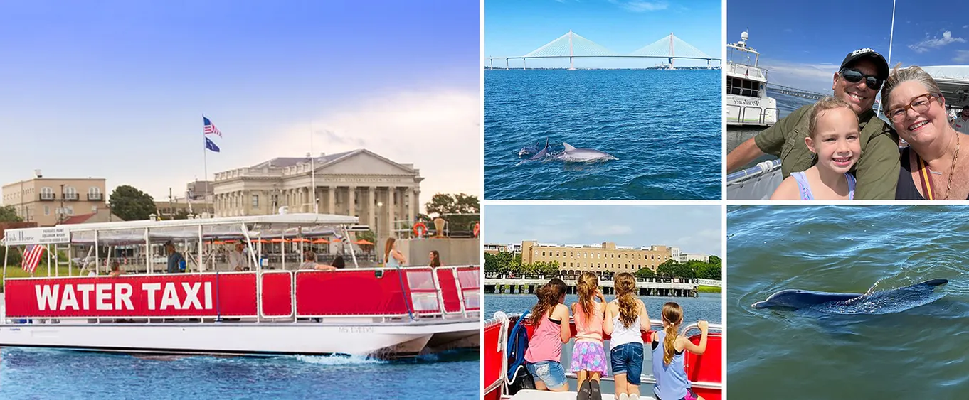 Charleston Water Taxi Cruise with Dolphin Sighting