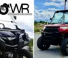 The image features a close-up of an off-road vehicle with a windshield and light bar accompanied by a logo that says Wranglers and Razors and an inset image showing another similar off-road vehicle